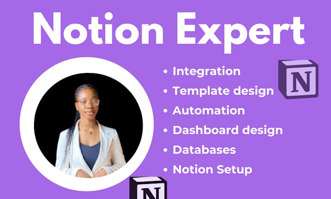 Gig Preview - Notion expert template design automation dashboard notion setup