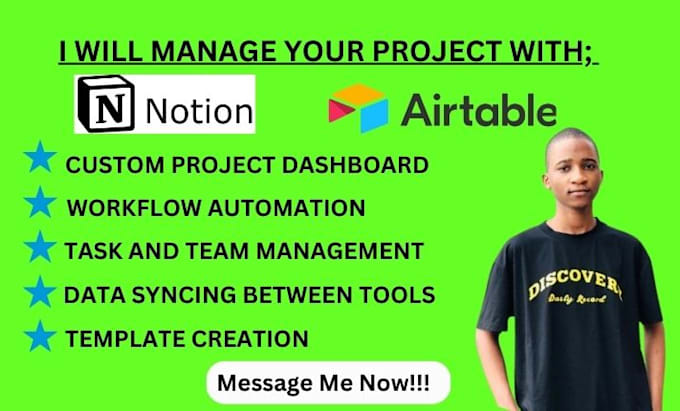 Gig Preview - Manage your project with airtable and notion