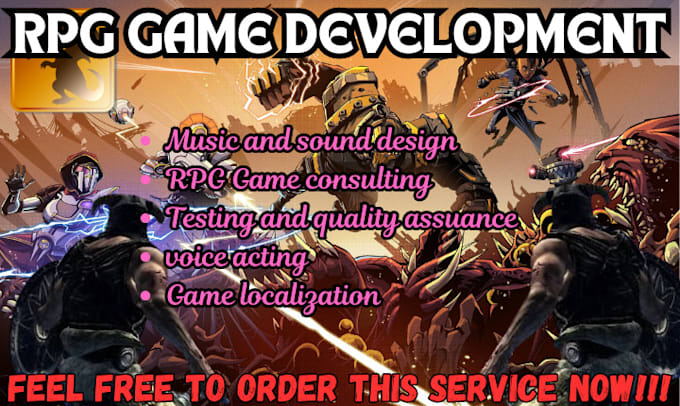 Gig Preview - Develop custom rpg game 2d and 3d role playing game development