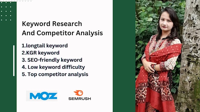 Gig Preview - Conduct advanced keyword research with kgr and  competitor analysis