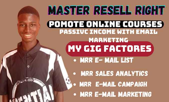 Gig Preview - Promote master resell rights course  solo ads sales funnel for passive income