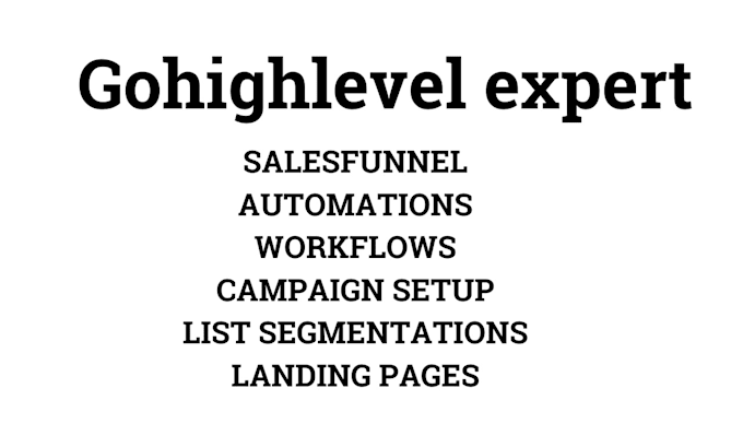 Gig Preview - Setup gohighlevel email marketing gohighlevel automations workflows