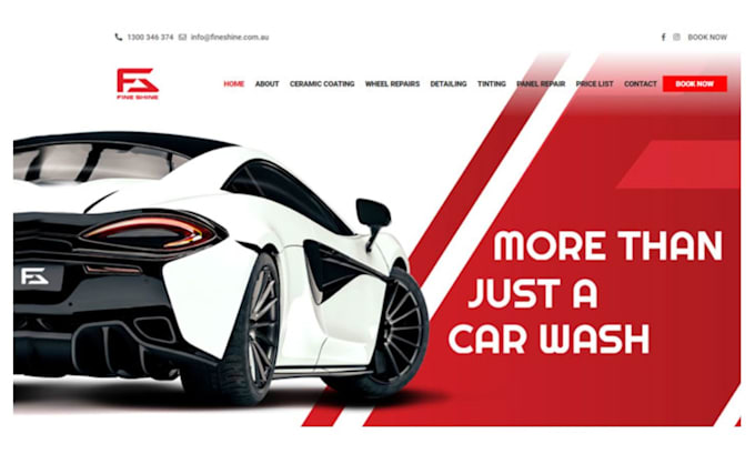 Gig Preview - Design car wash website car detailing car rental website auto detailing web page