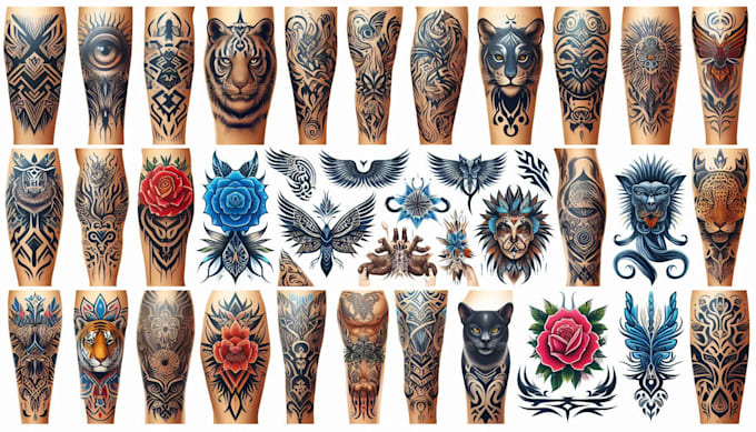 Gig Preview - Create custom tattoo design, tattoo sleeve