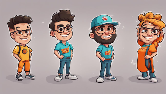 Gig Preview - Create a unique custom cartoon character or mascot for your brand