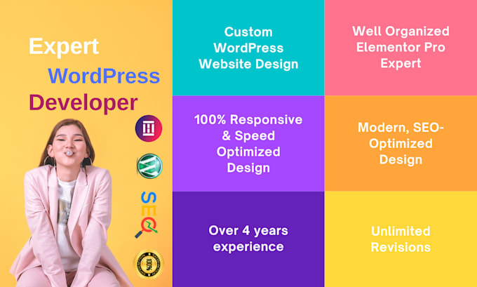 Gig Preview - Build a responsive wordpress website with modern design