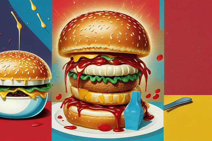 Bestseller - make a food pop art illustration