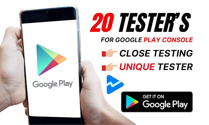 Gig Preview - Provide 20 testers for google play console closed testing for 14 days