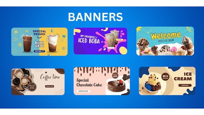 Gig Preview - Create banners and menu for your restaurant and cafe,bars