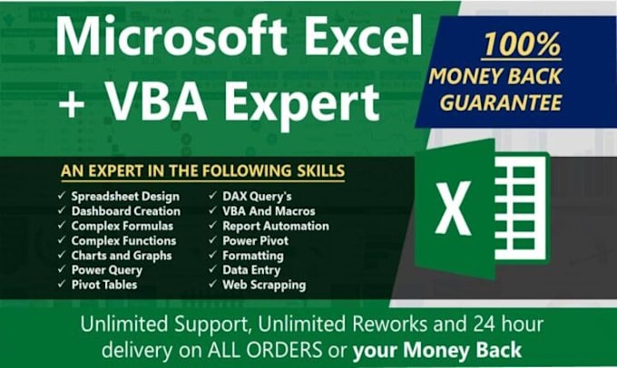 Bestseller - create a custom excel spreadsheet with formulas