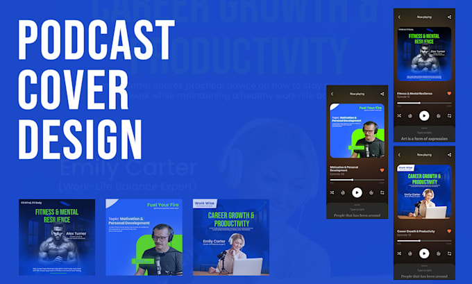 Gig Preview - Design a professional podcast cover design, thumbnail design