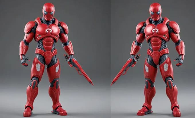 Gig Preview - Design high quality 3d toy model action figures for toy manufacture and seller