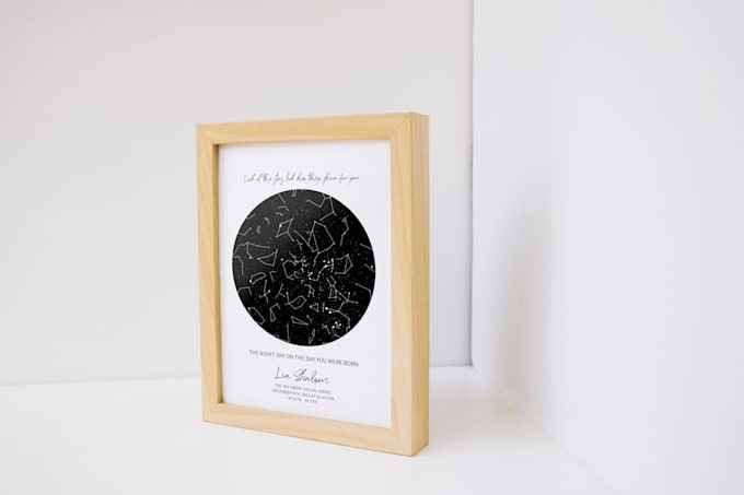 Bestseller - design personalized night sky star map of your special date