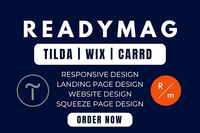 Gig Preview - Design professional tilda website readymag website carrd for startups business