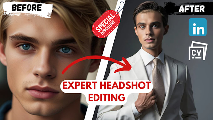 Gig Preview - Do expert headshot retouching for linkedin, CV ,social media