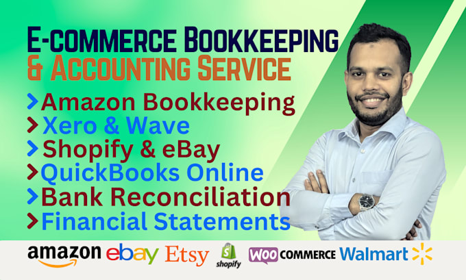 Gig Preview - Do amazon, ebay, shopify bookkeeping, bank reconciliation