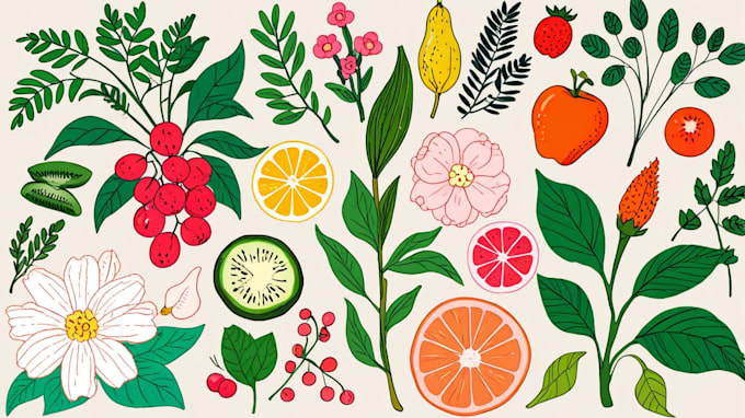 Gig Preview - Make botanical illustrations of flowers, plants, fruits