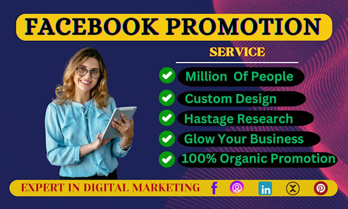 Gig Preview - Do facebook promotion and organic growth