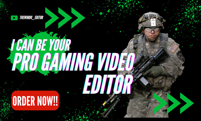 Gig Preview - Be your professional gaming video editor