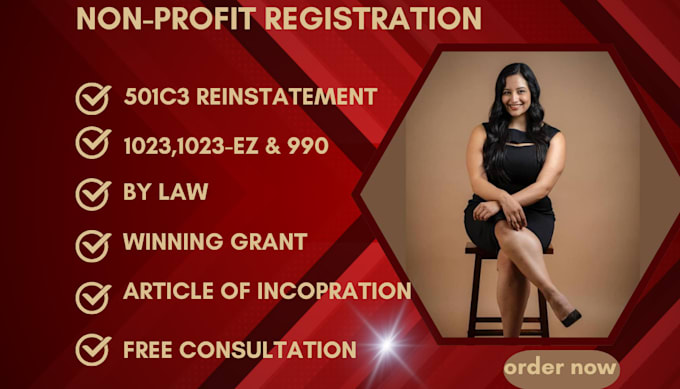 Gig Preview - Reinstate 501c3 file  form 1023, 1023ez, and 990 for non profit registration