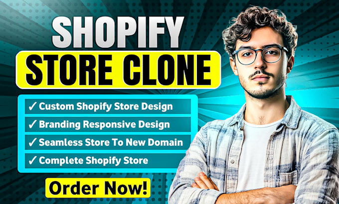 Gig Preview - Replicate shopify store clone ecommerce store same like  shopify store duplicate