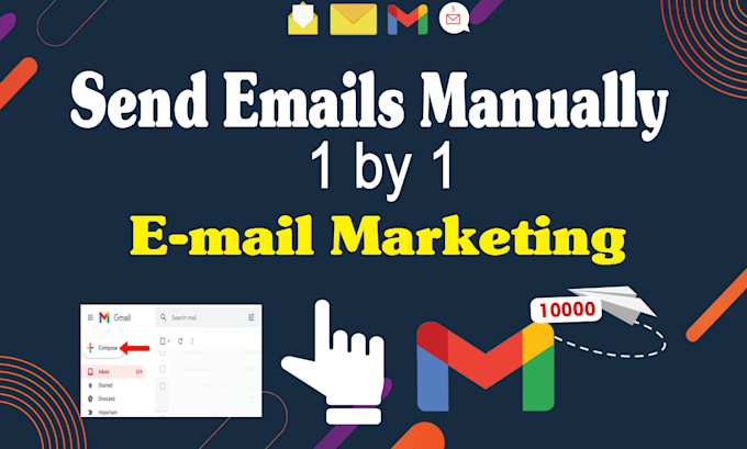 Gig Preview - Send emails manually one by one for email marketing