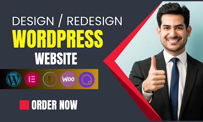 Gig Preview - Wordpress website design, redesign wordpress business website development