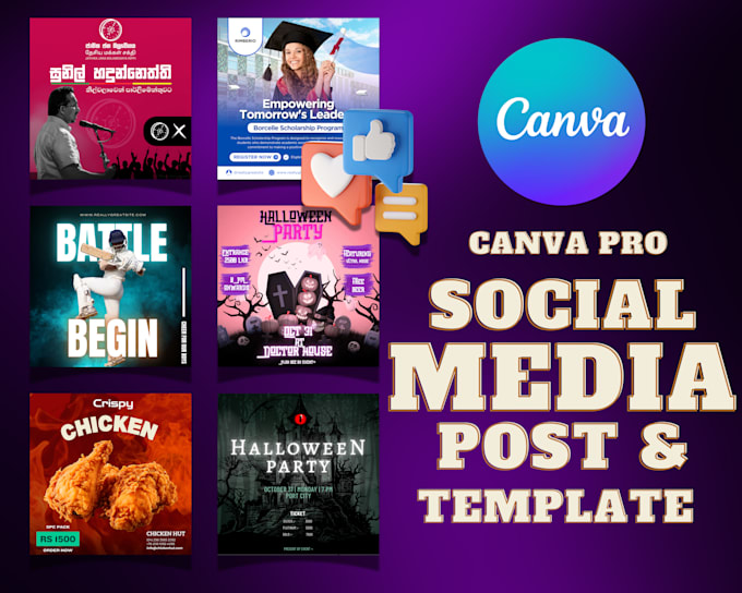 Gig Preview - Design canva pro templates for your social media posts and logo