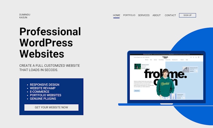 Gig Preview - Develop a professional and modern wordpress website