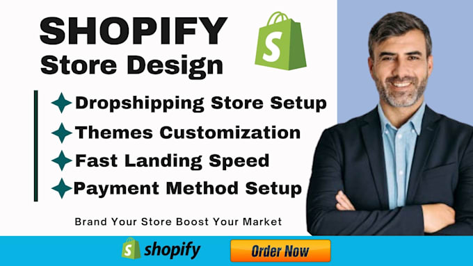 Gig Preview - Expertly build shopify dropshipping store website design