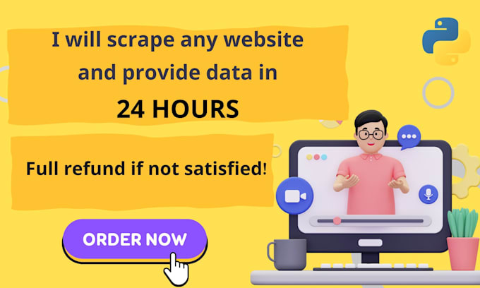 Gig Preview - Web scraping and provide data from any website urgent