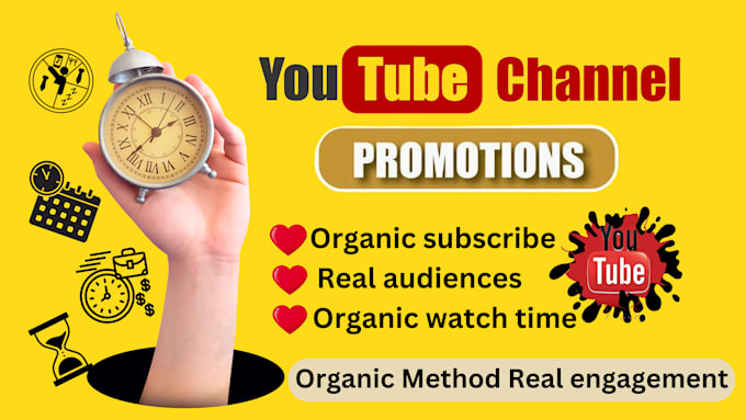 Gig Preview - Grow fast subscribes, watch time for youtube monetization