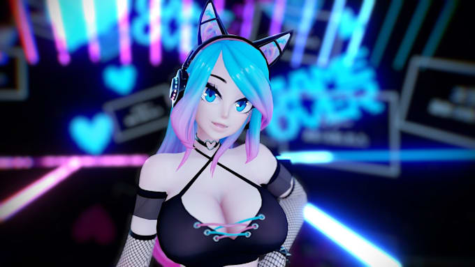 Gig Preview - Create your avatar in vroid 3d for vtuber, vrchat, and mmd