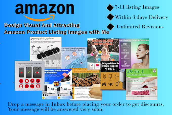 Gig Preview - Create amazon listing images and infographics and  ebc