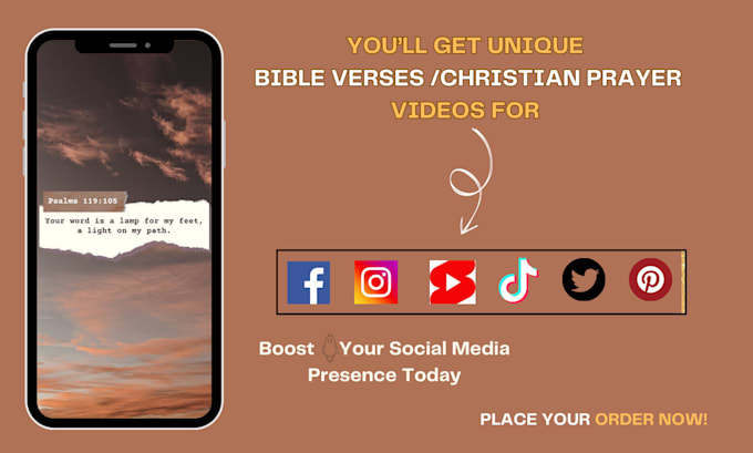 Gig Preview - Create christian bible quotes, verses, prayer, short reels