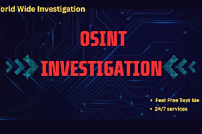 Gig Preview - Conduct expert osint services