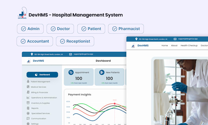 Gig Preview - Develop a complete hospital management system for you