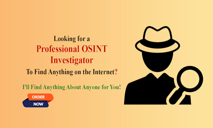 Gig Preview - Be your open source intelligence analyst and private investigator