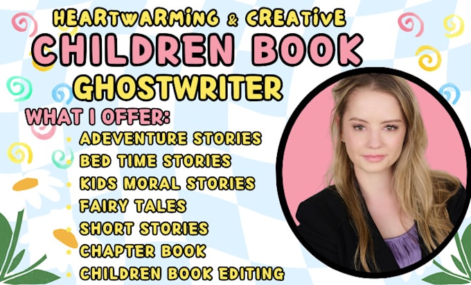 Gig Preview - Do children book writing, ghost write children story book, kids story writing