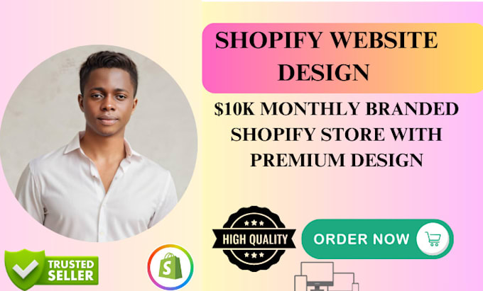 Gig Preview - Build shopify dropshipping store, shopify website design, design shopify store