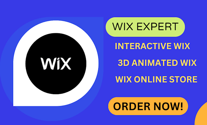 Gig Preview - Design interactive wix website 3d animated wix wix online store wix studio