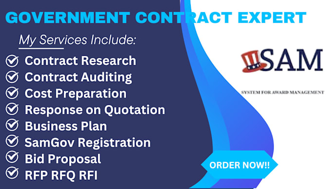 Gig Preview - Write your rfp, rfi, rfq, bid proposal and winning government contract