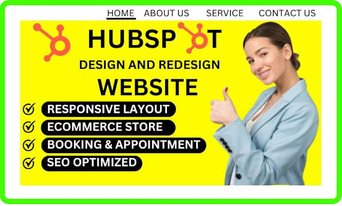 Gig Preview - Design, develop professional hubspot website, hubspot CRM cms hubspot automation