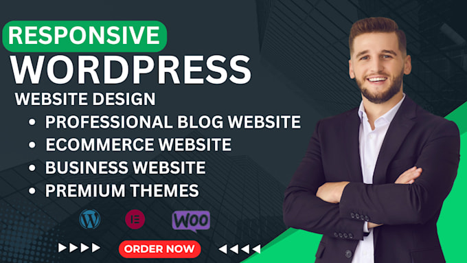 Gig Preview - Build revamp update wordpress  website design responsive and seo optimization