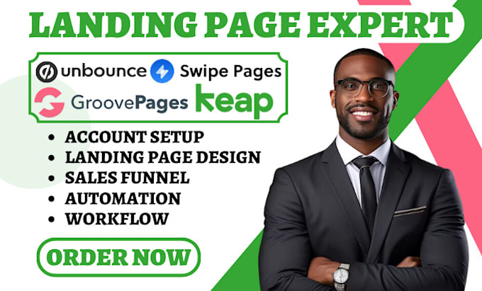 Bestseller - do drop funnels swipe pages cartflows groovepage keap unbounce wix landing page