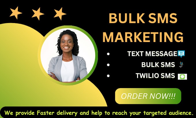 Gig Preview - Blast bulk sms message marketing campaign, bulk email with twilio