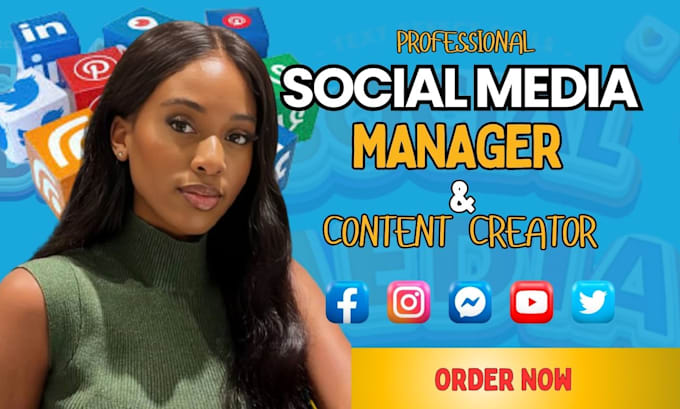 Gig Preview - Be your social media marketing manager and content creator post design instagram