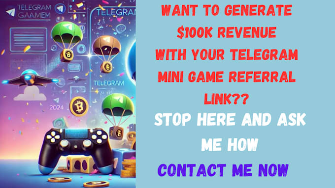 Gig Preview - Do telegram referral link, mini app promotion to get 90m users to join your link