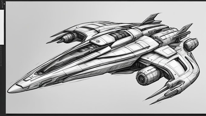 Gig Preview - Make best sci fi art spaceship or any vehicle design for you