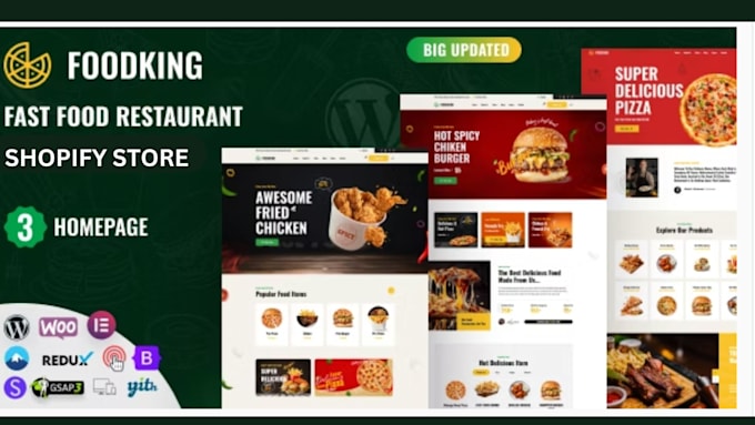 Gig Preview - Create resturant store,bar, bbq, coffee shop, food truck, and catering website